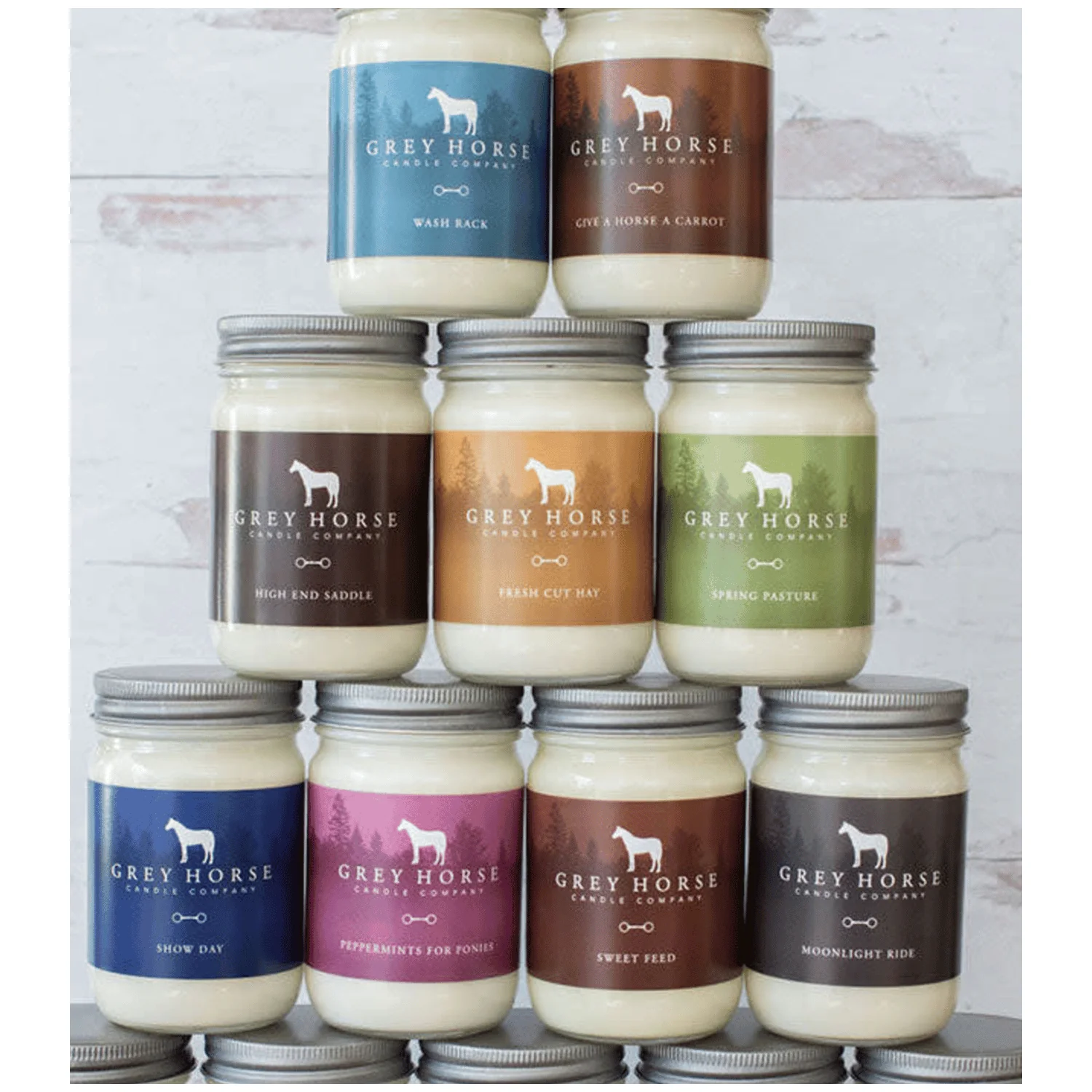 a variety of Grey Horse Candles chosen by GA horse photographer