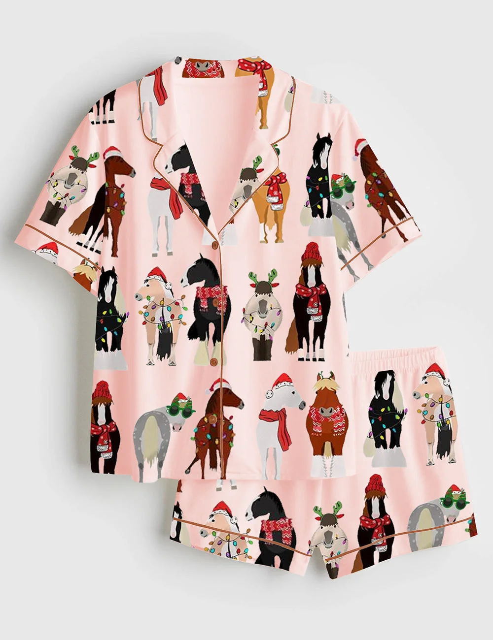 pink pjs with horses on them chosen by Georgia horse photographer