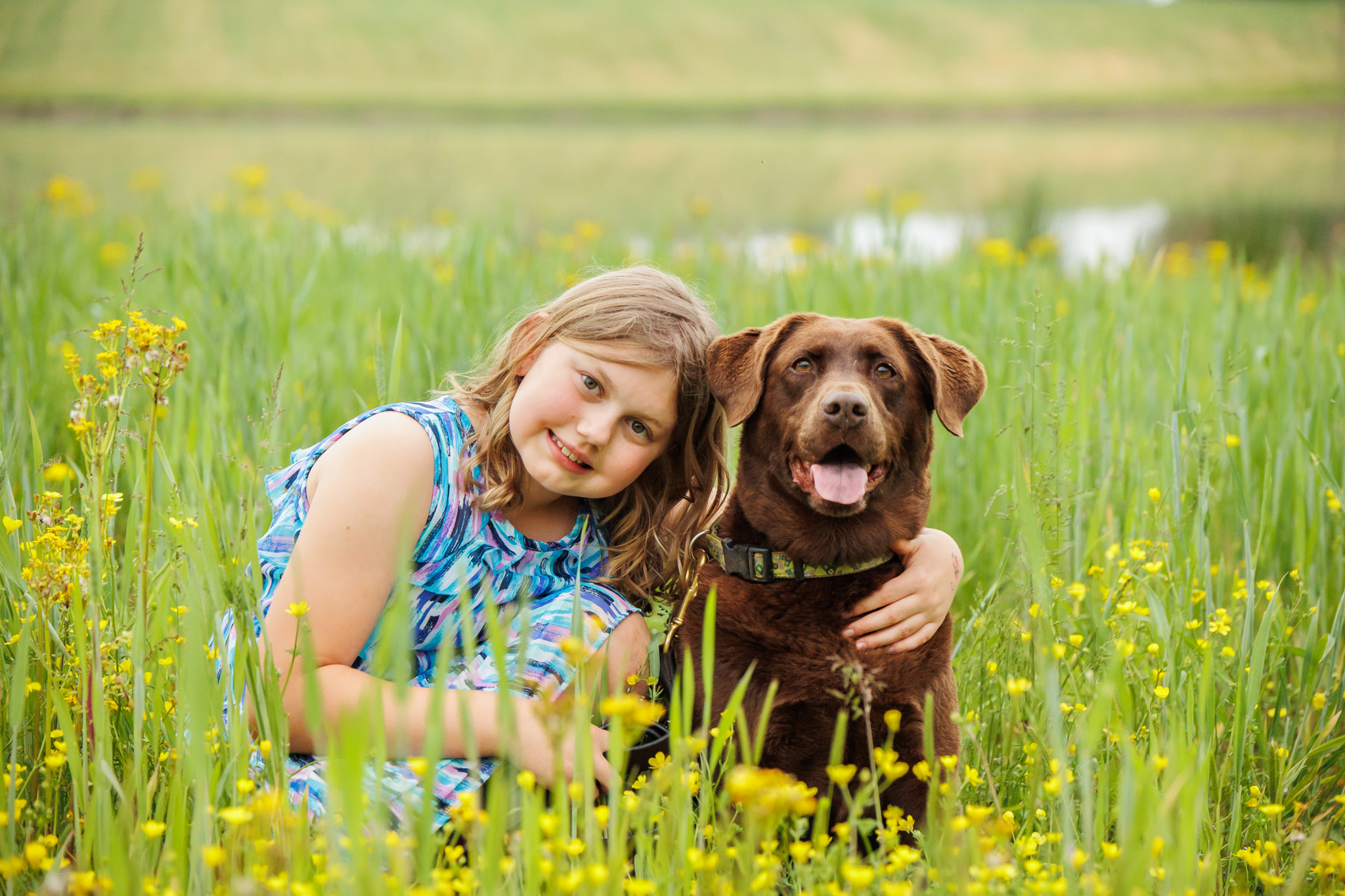 Pet Portrait of Girl and Dog by K. Williams Photography. Pet Photographer near Atlanta, GA.