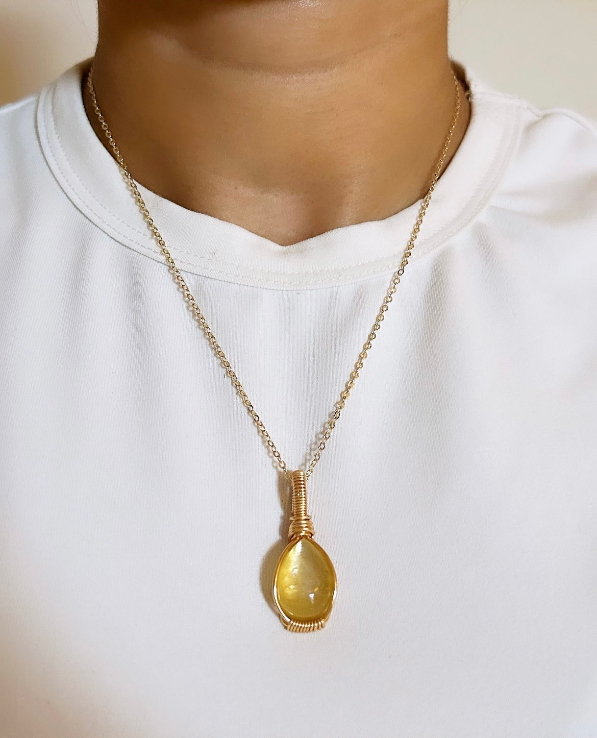 Golden Mica Pendants