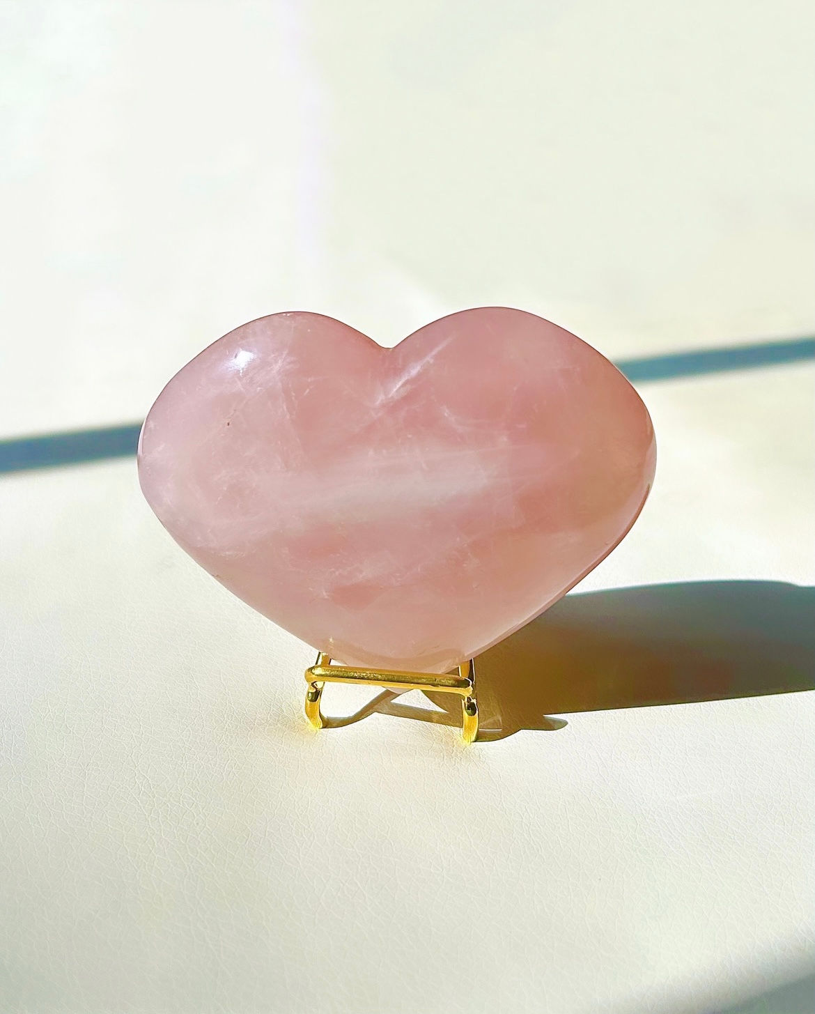 Rose Quartz Large Heart