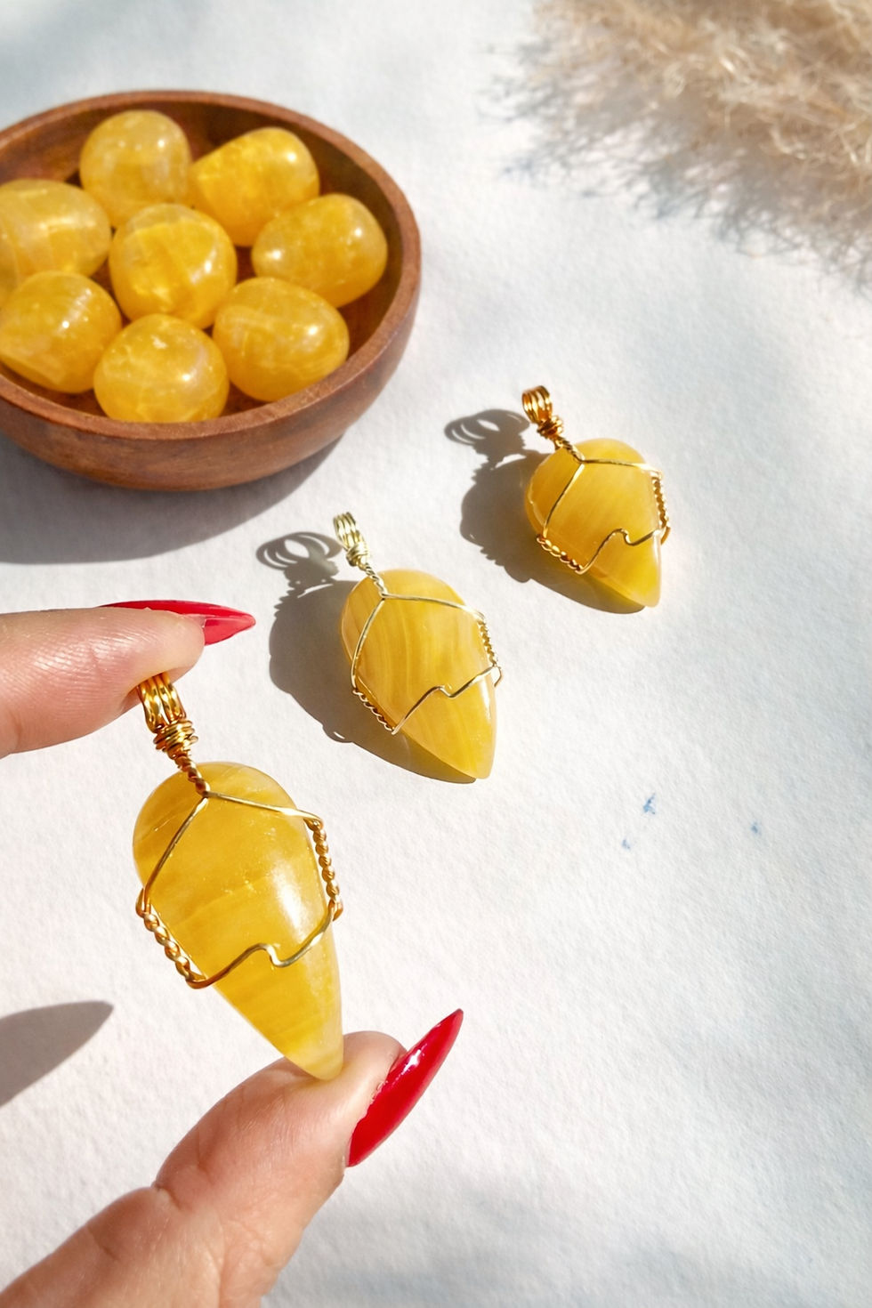 Thumbnail: Yellow Calcite Pendants