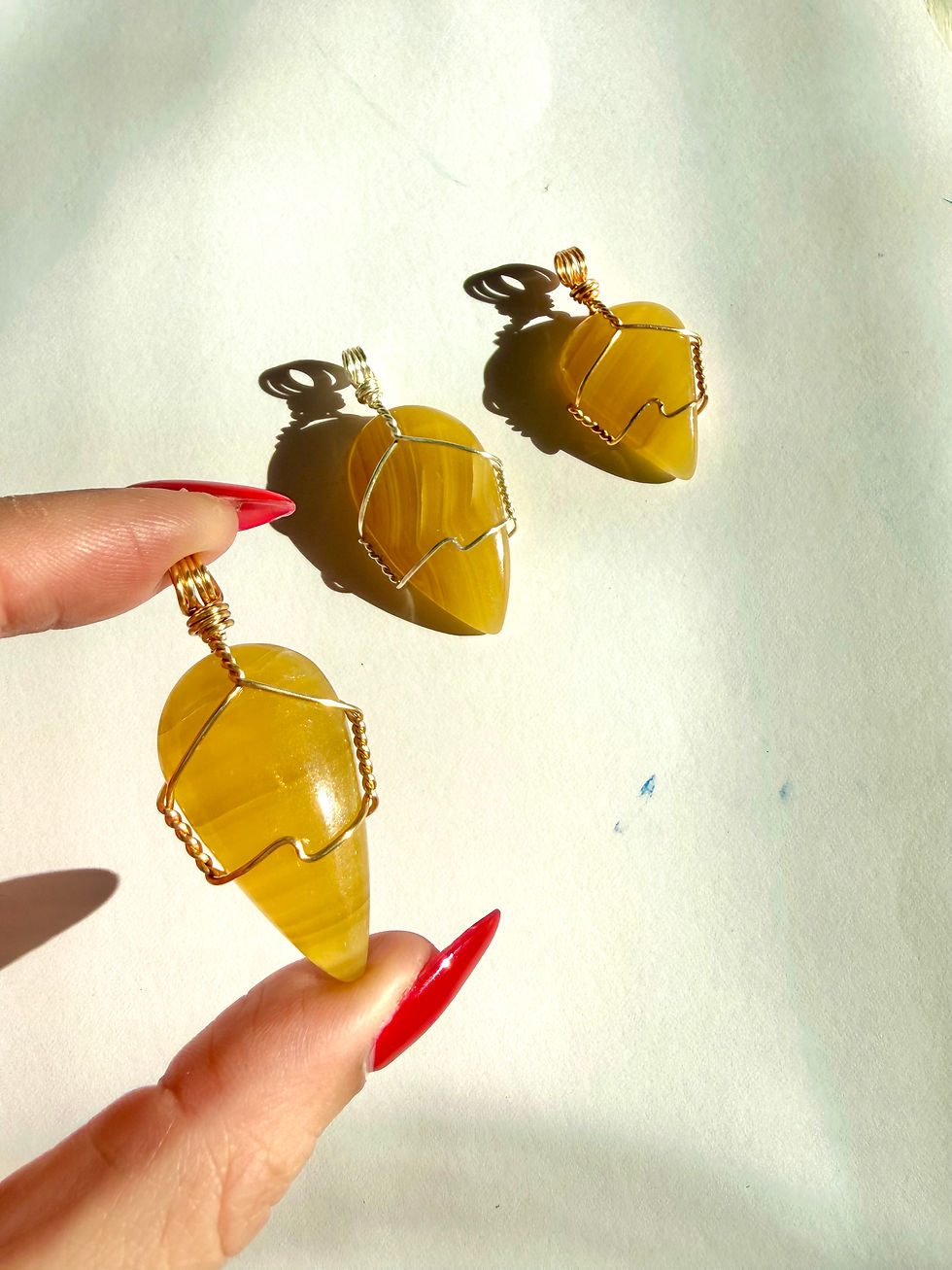 Thumbnail: Yellow Calcite Pendants