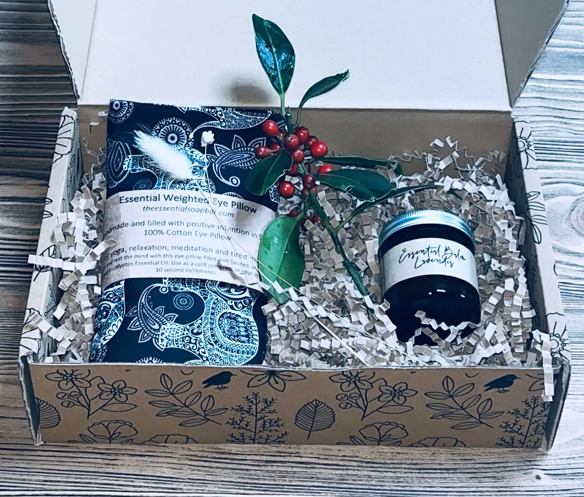 Yoga breath coach session, Essential Eye Pillow, Essential Lavender Balm