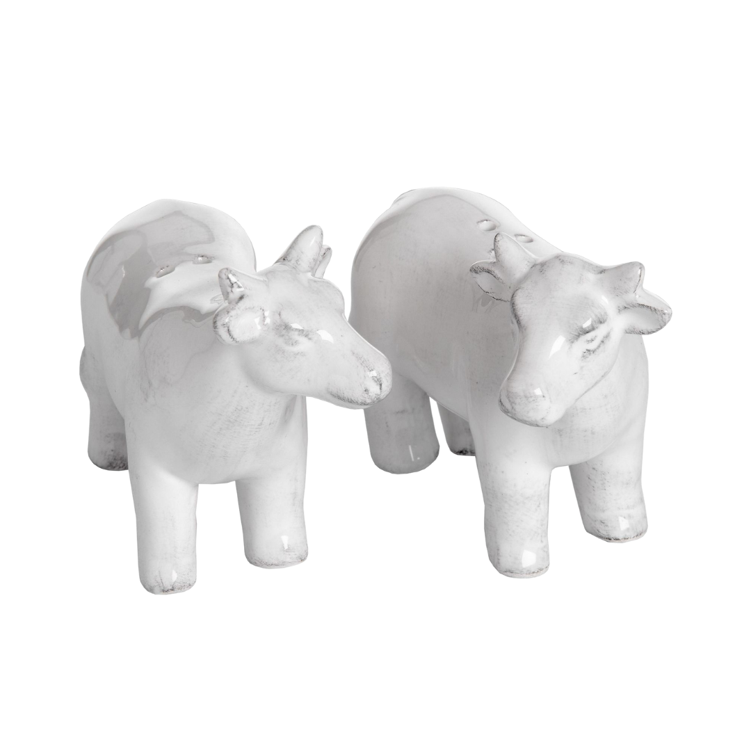 White Cow Salt & Pepper set