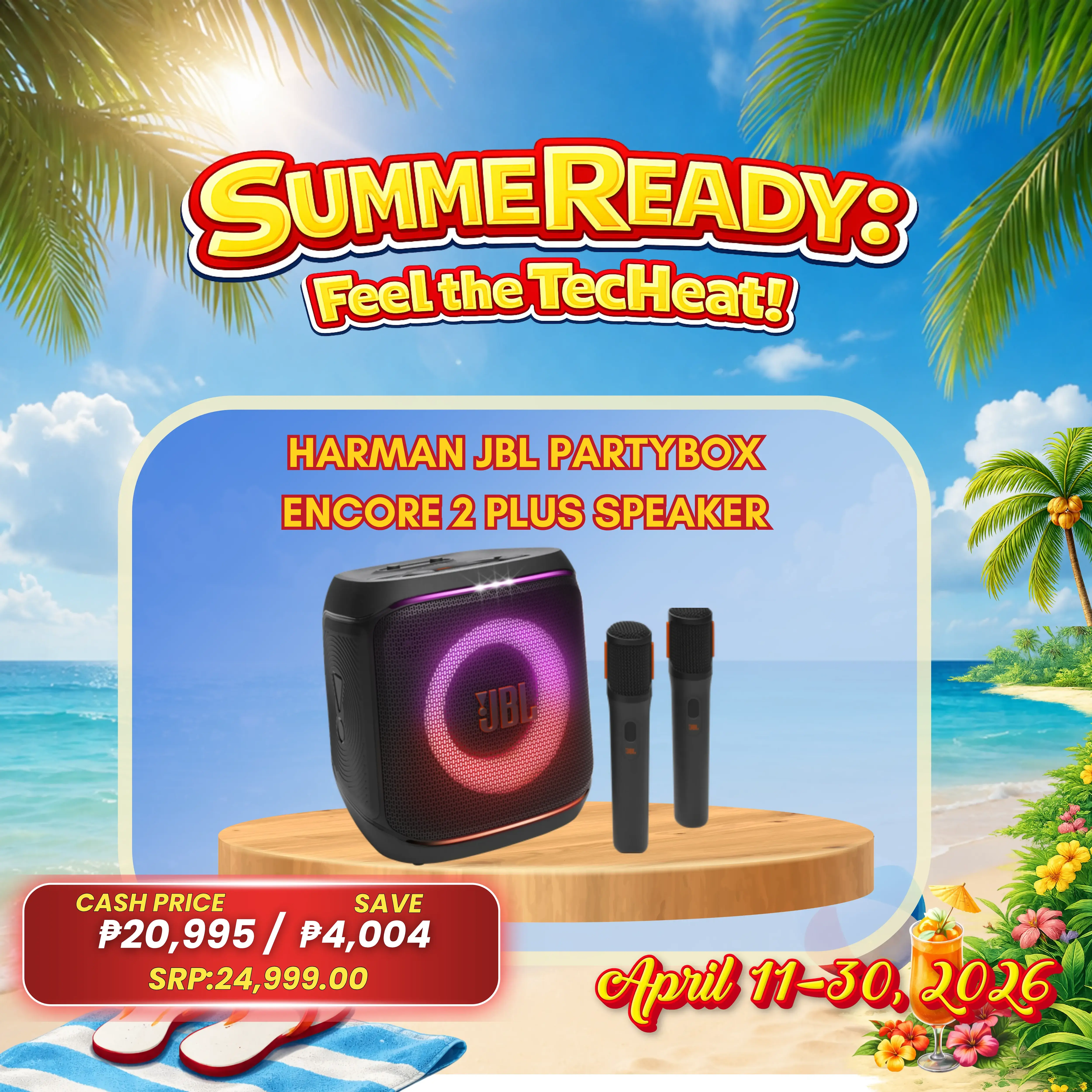 JBL PartyBox Encore 2 Plus Portable Bluetooth Party Speaker