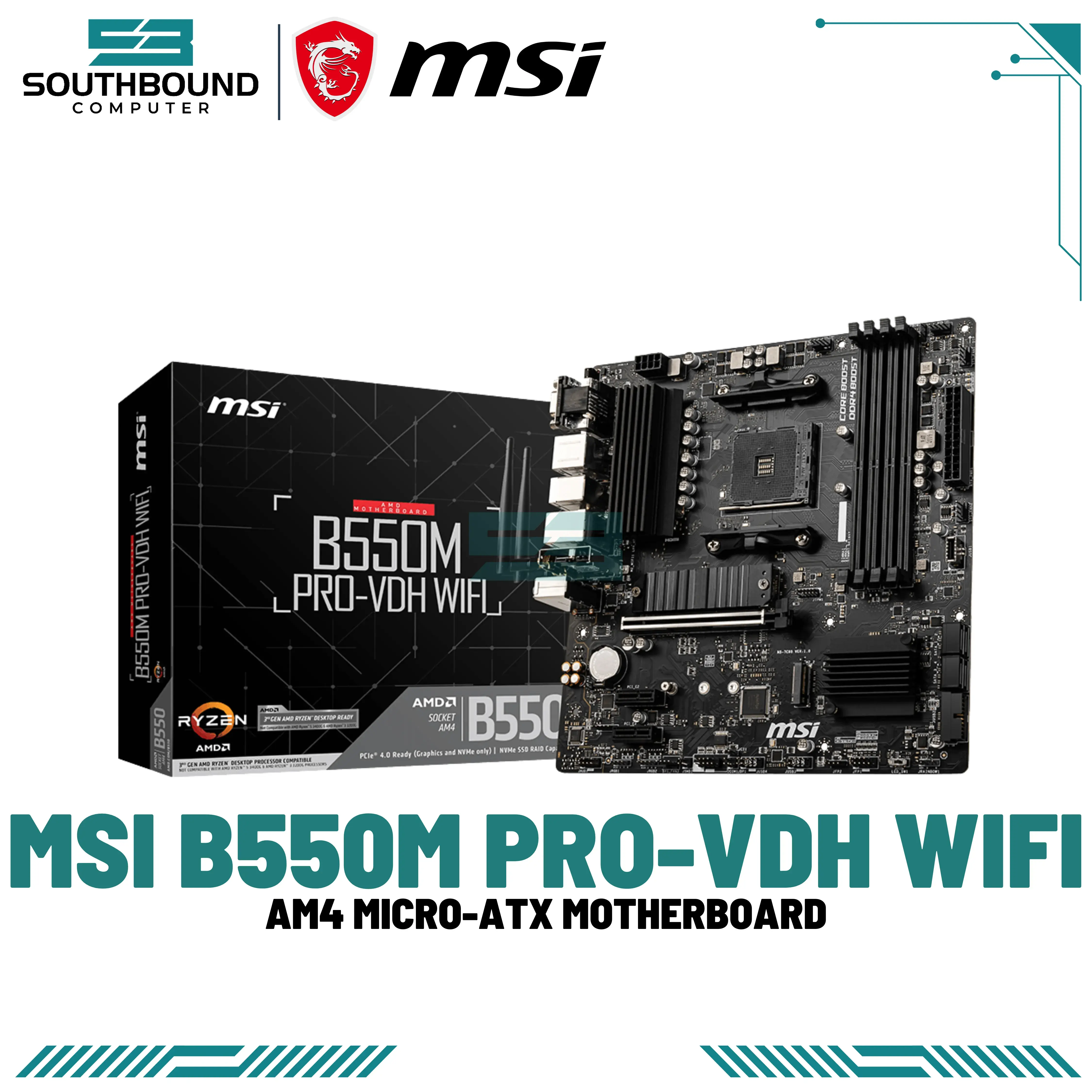 MSI B550M PRO-VDH WiFi AM4 Micro-ATX Motherboard