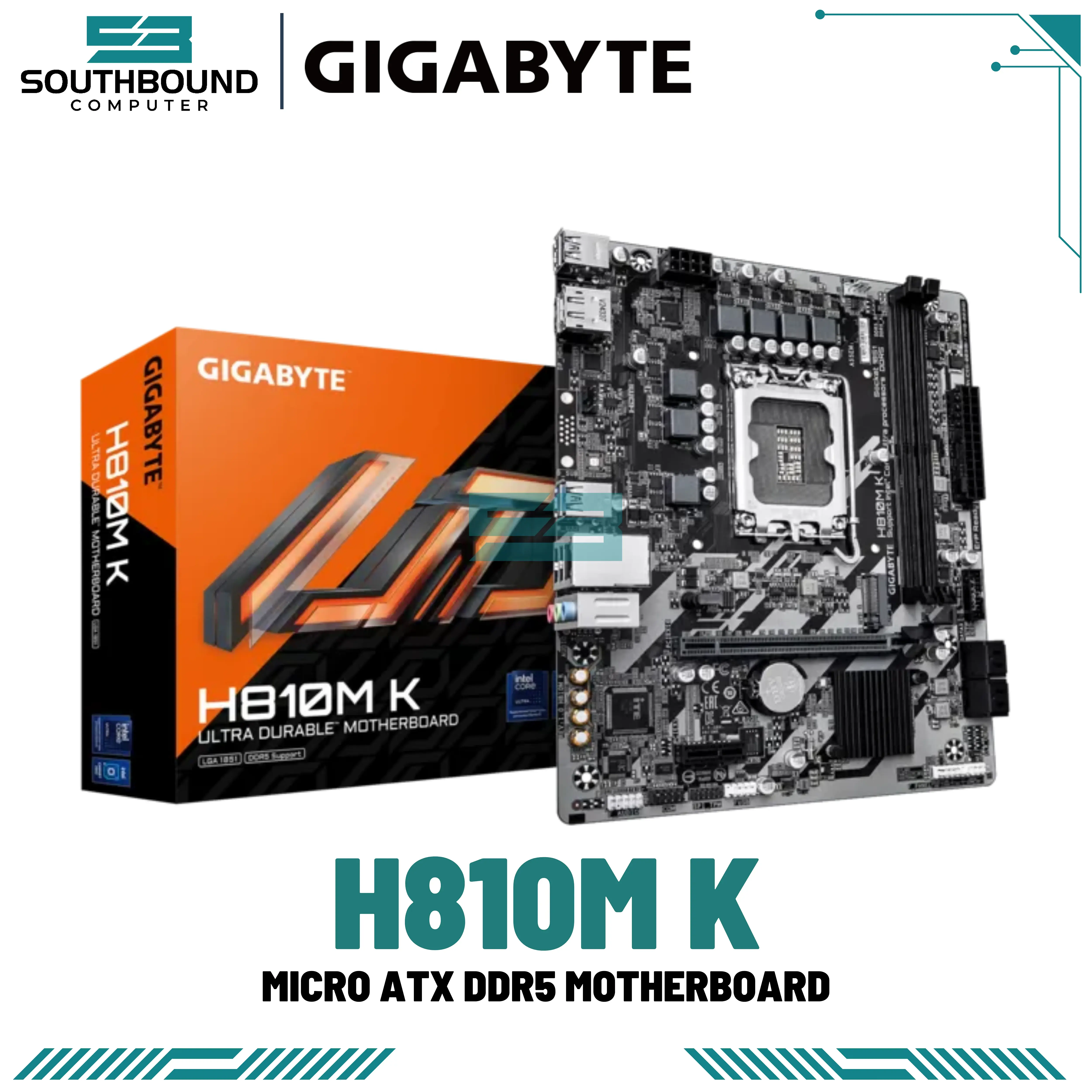 GIGABYTE H810M K DDR5 LGA1851 Micro-ATX Motherboard