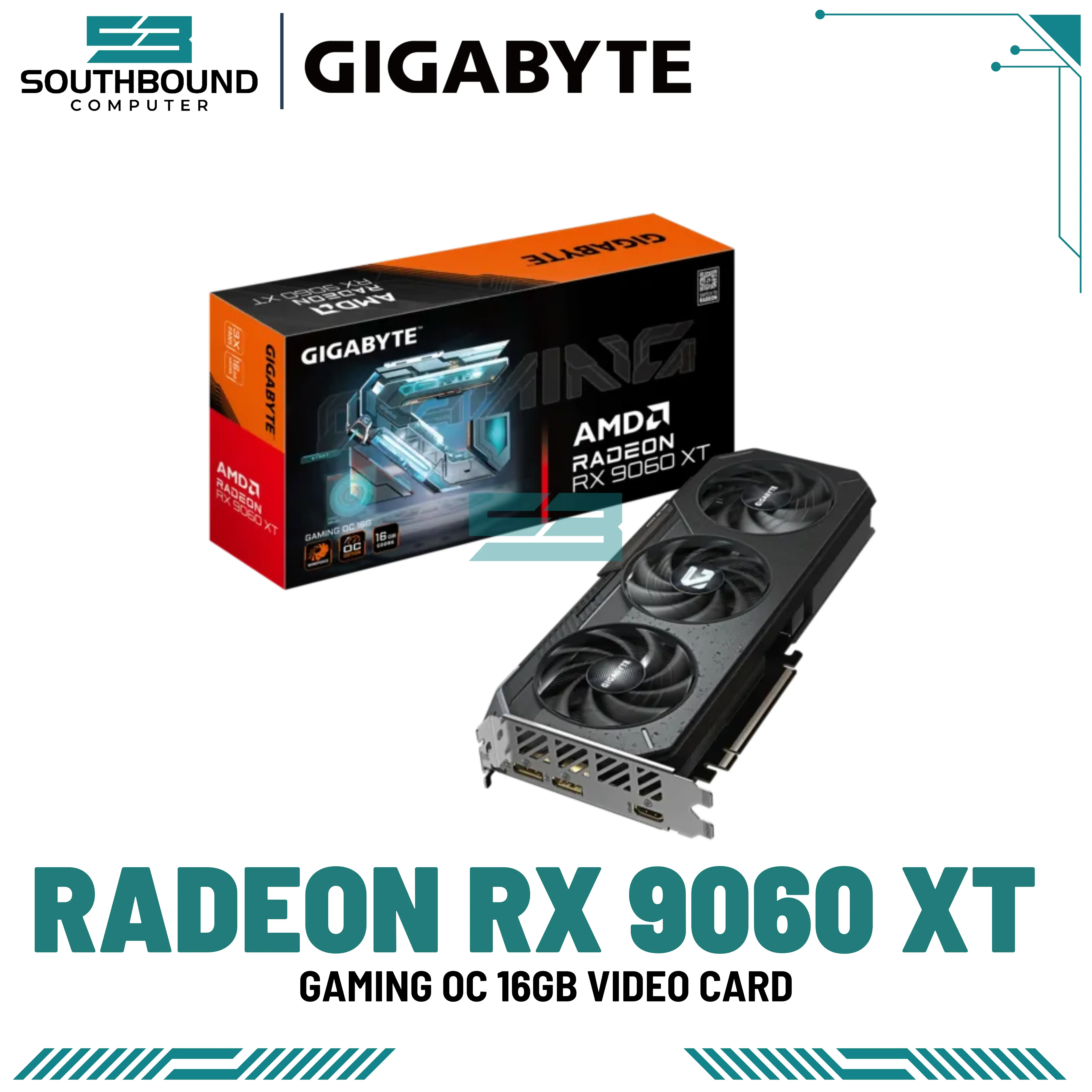 GIGABYTE Radeon RX 9060 XT Gaming OC 16GB Graphics Card