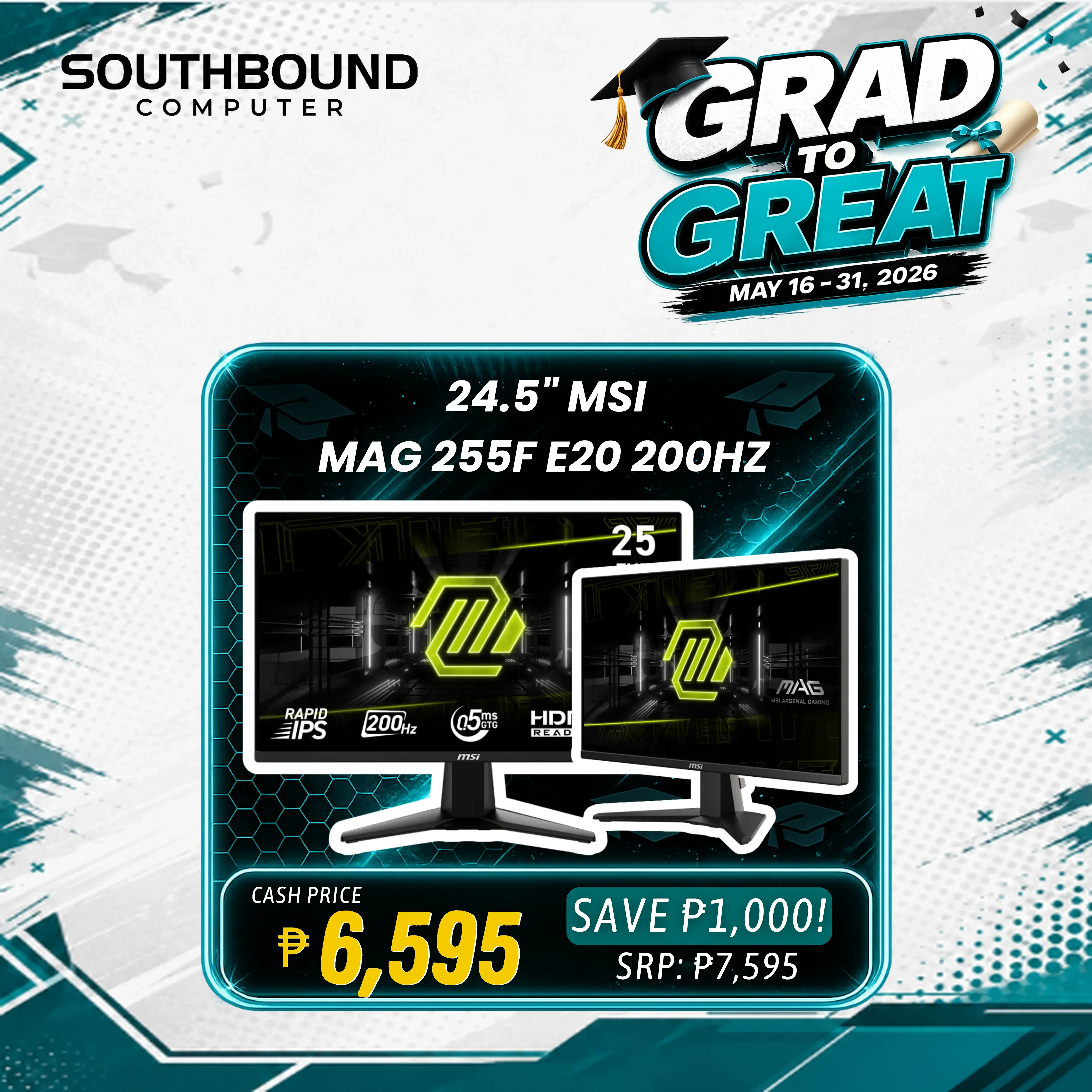 MSI MAG 255F E20 24.5" 200Hz Gaming Monitor