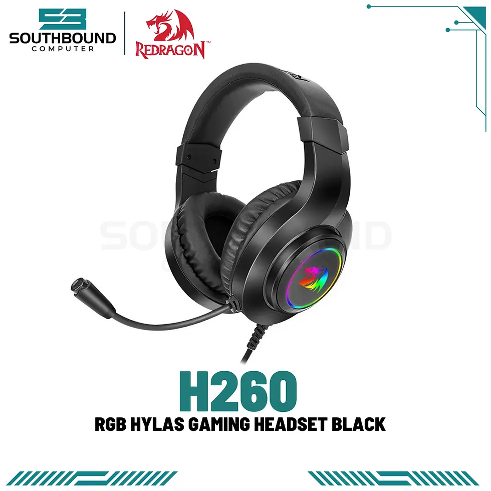 Thumbnail: REDRAGON H260 HYLAS RGB Gaming Headset Black