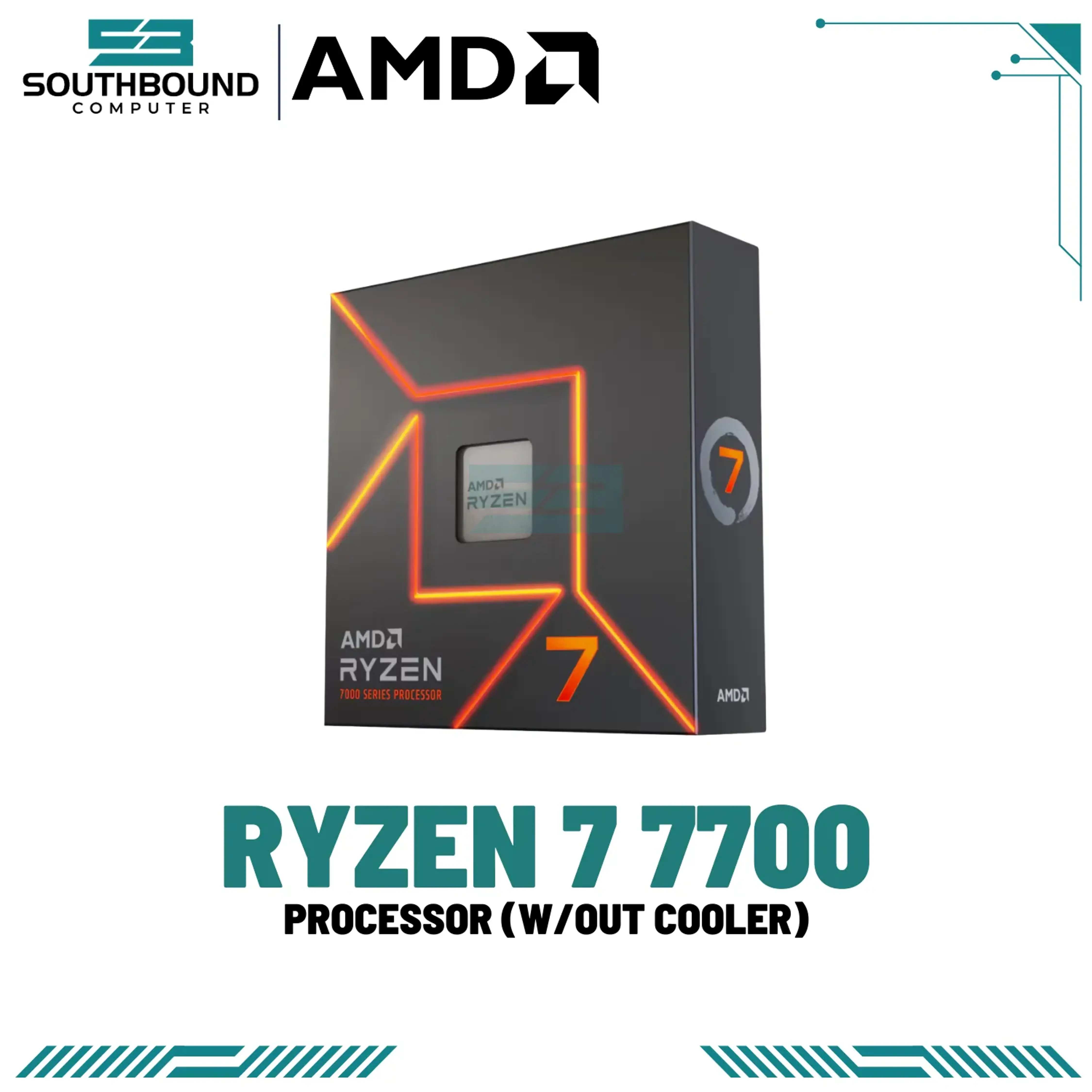 AMD RYZEN 7 7700 Processsor (Without Cooler)