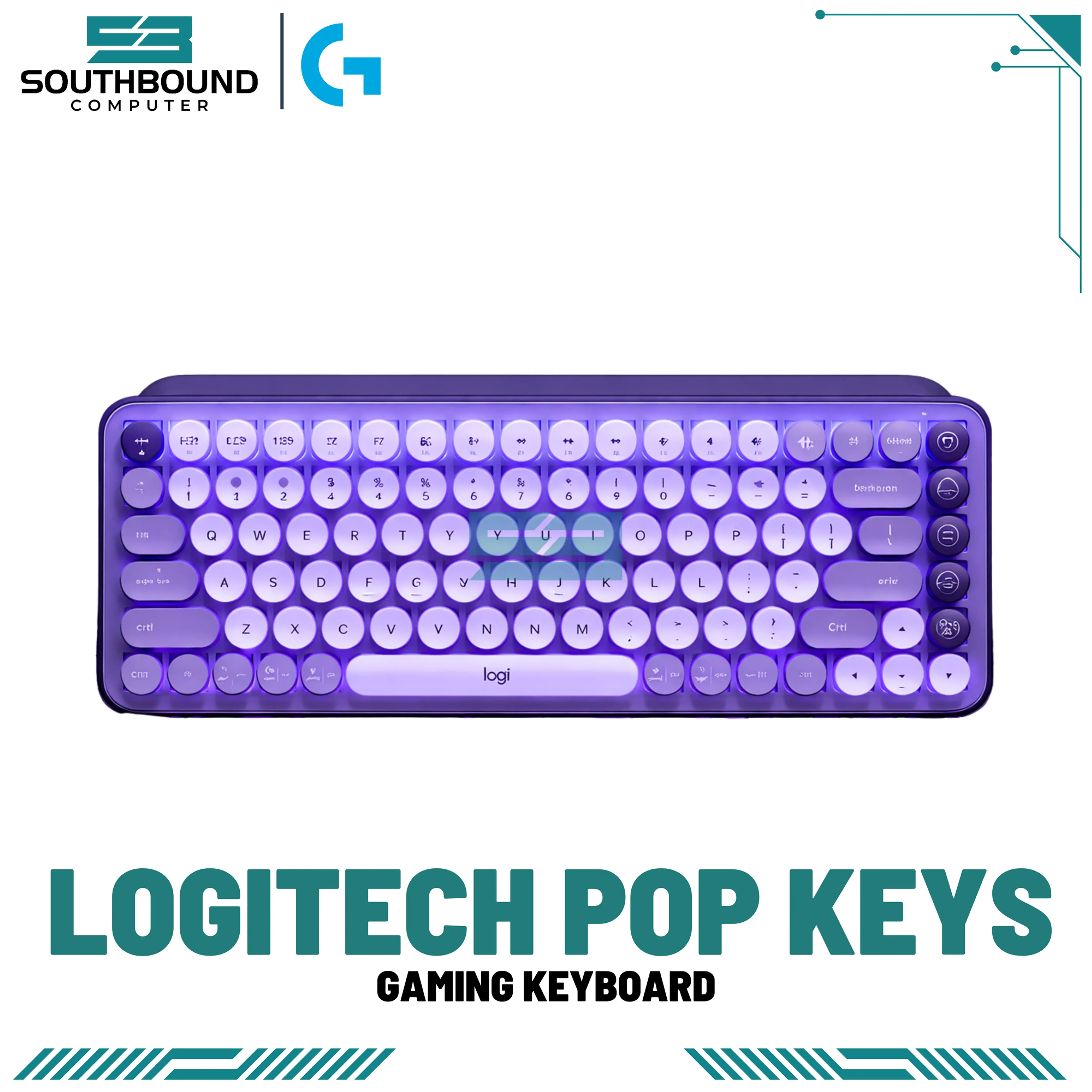 Logitech POP Keys Wireless Mechanical Keyboard – Cosmos Lavender (920-011227)