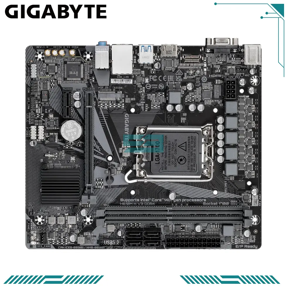 Thumbnail: GIGABYTE GA-H610M-H V3 DDR4 LGA1700 Micro-ATX Motherboard