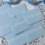 Escort card envelopes in flourishy calligraphy