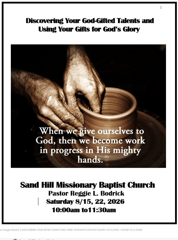 "Discovering Your God Gifted Talents"