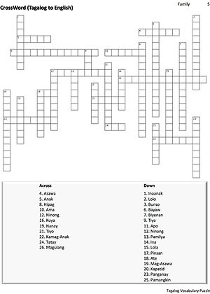 home tagalog vocabulary puzzles