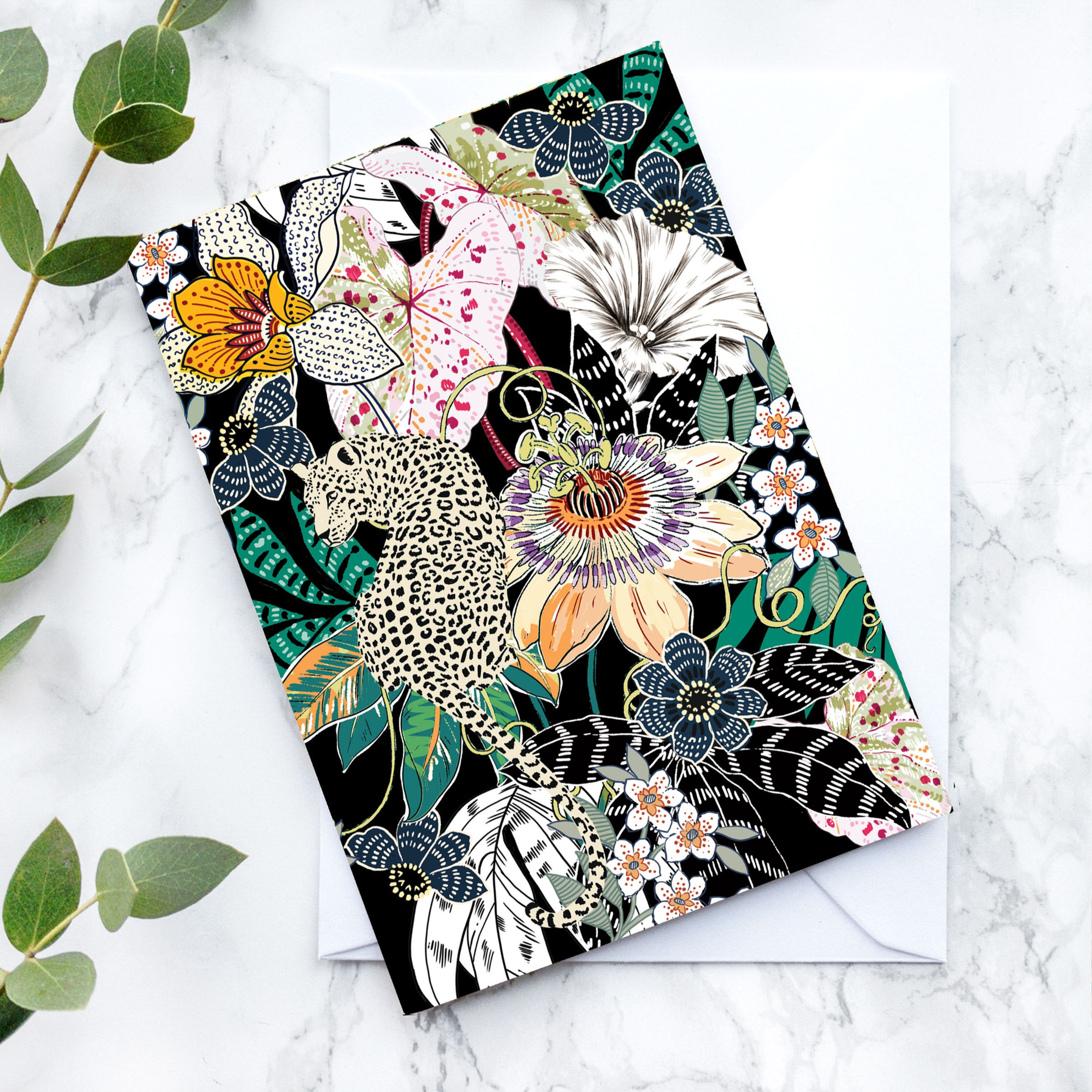 Blank Cheetah Jungle Card