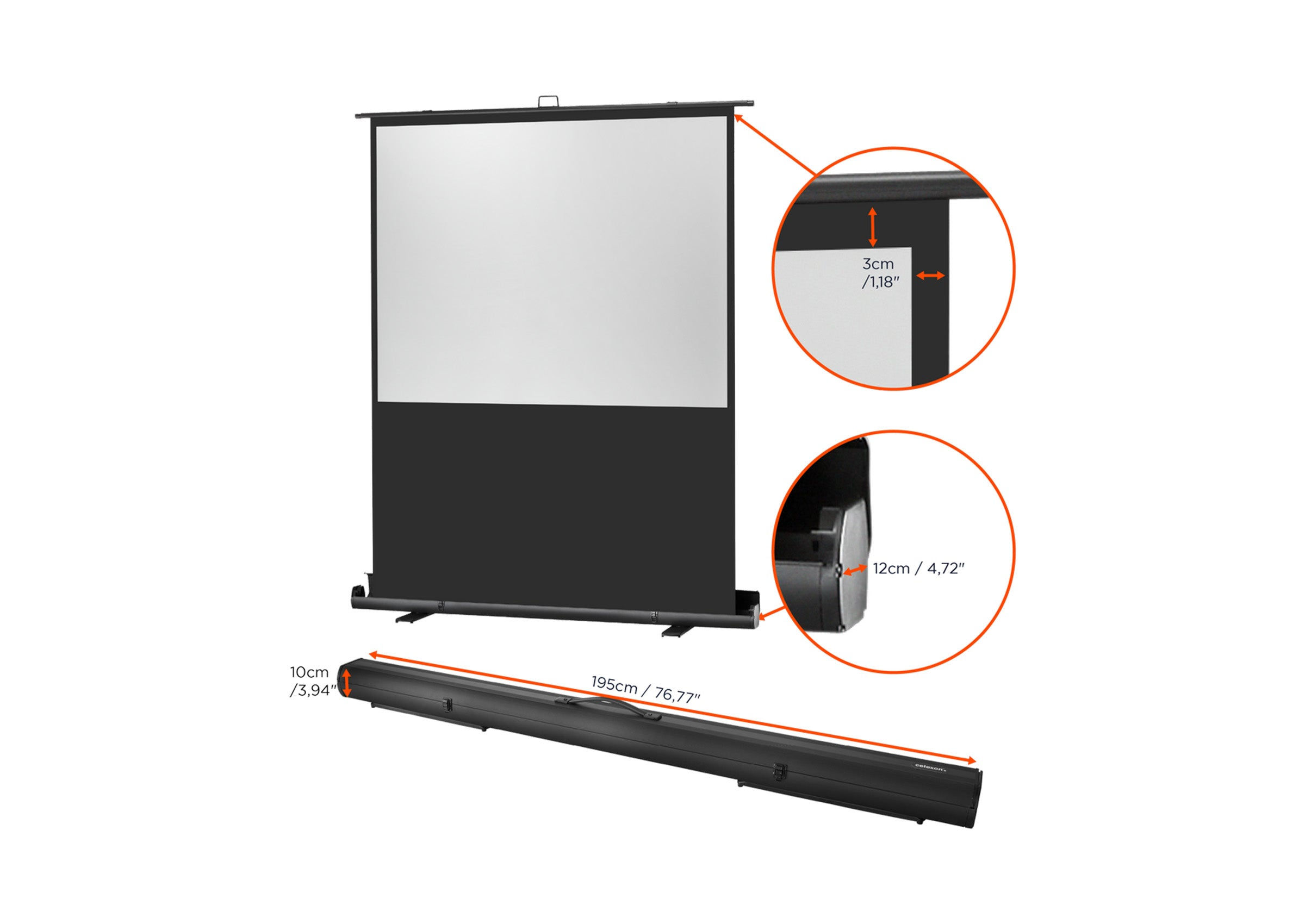 Celexon Mobile Professional Plus 180 x 102 cm - Schermo portatile