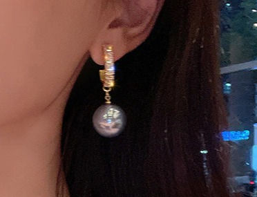Thumbnail: ANDREA EARRINGS - grey