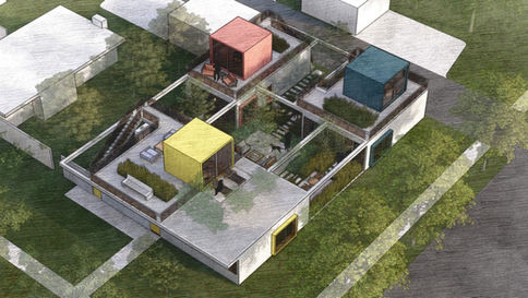 THE COURTYARD HOUSE / TRIPLEX - REVIT - FALL 2021