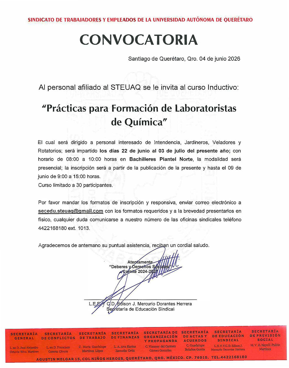 Prácticas para Formación de Laboratoristas de Química