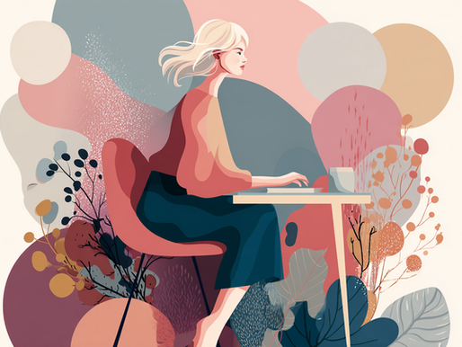 woman chatting to AI