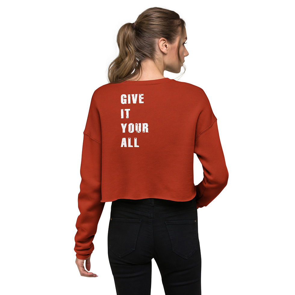 Thumbnail: "Give It Your All" Fleece Crop Sweatshirt