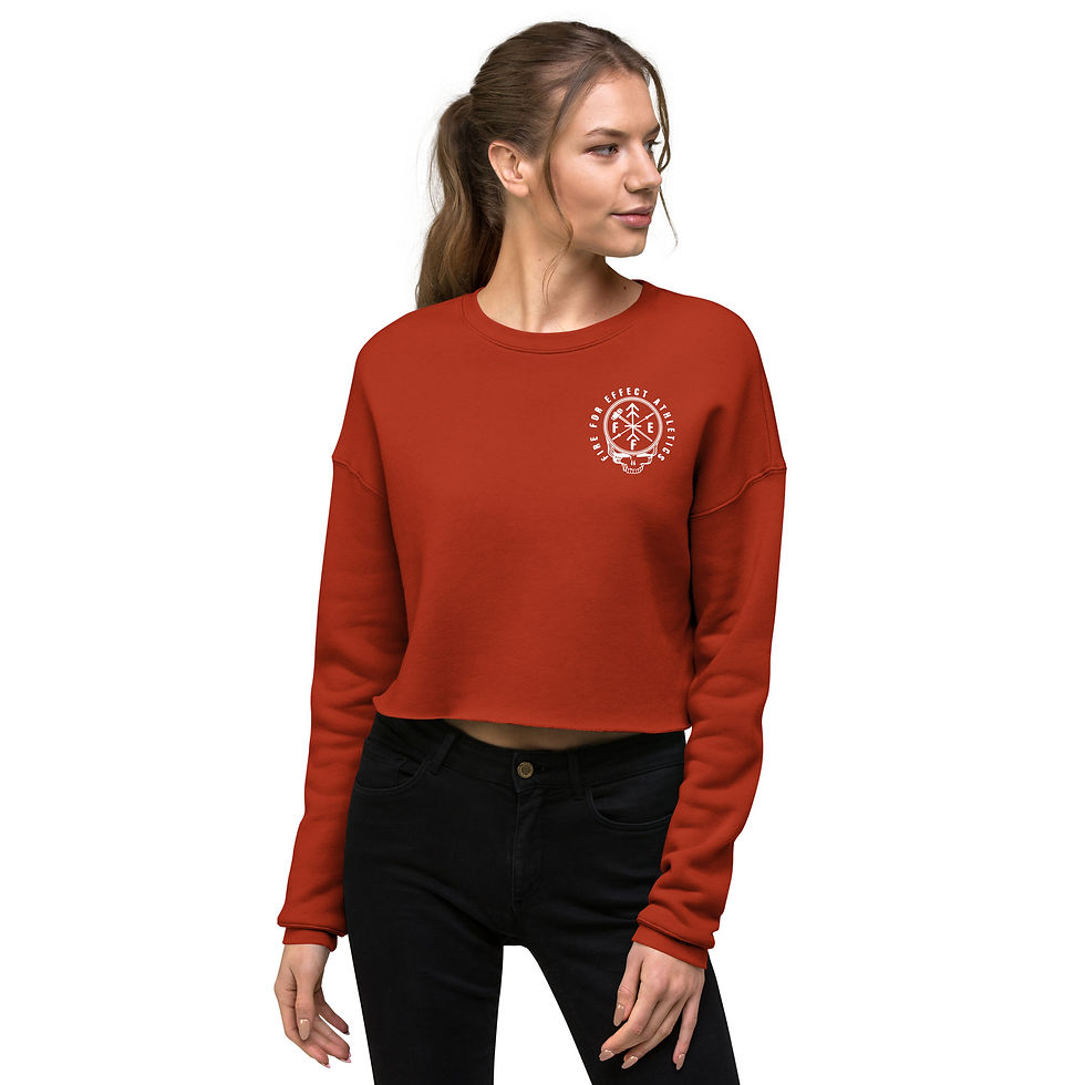Thumbnail: "Give It Your All" Fleece Crop Sweatshirt