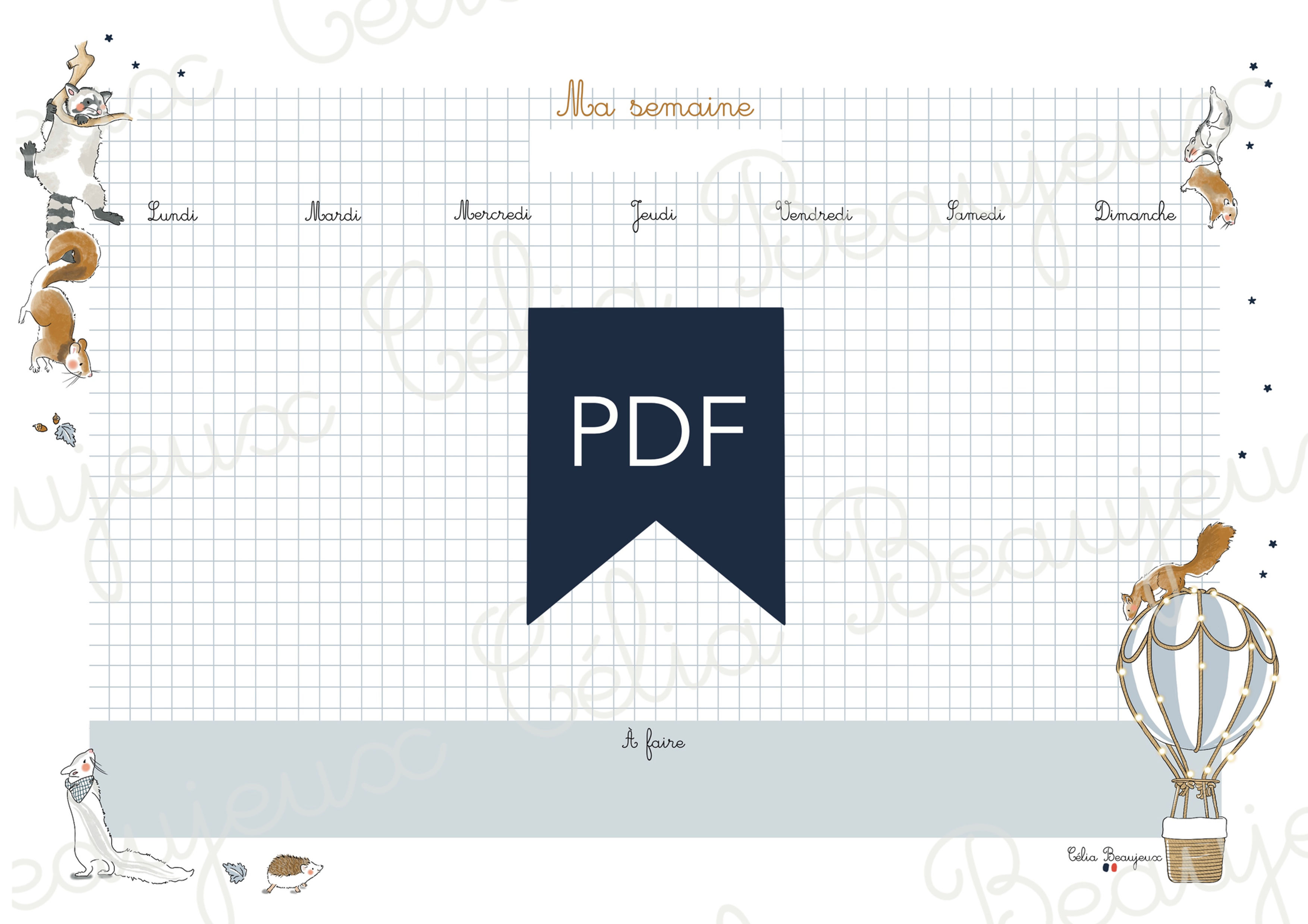 PDF Semainier ~ Vol de Nuit