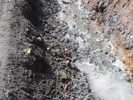 Asfalto improvisado expõe descaso em estrada de Barra Mansa