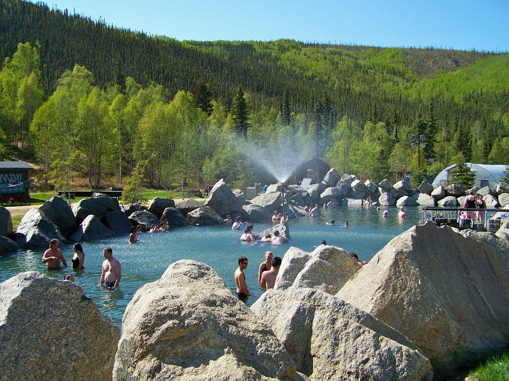 Photo thanks to Summer Hot Springs Lake, Chena Hot Springs Resort, Fairbanks