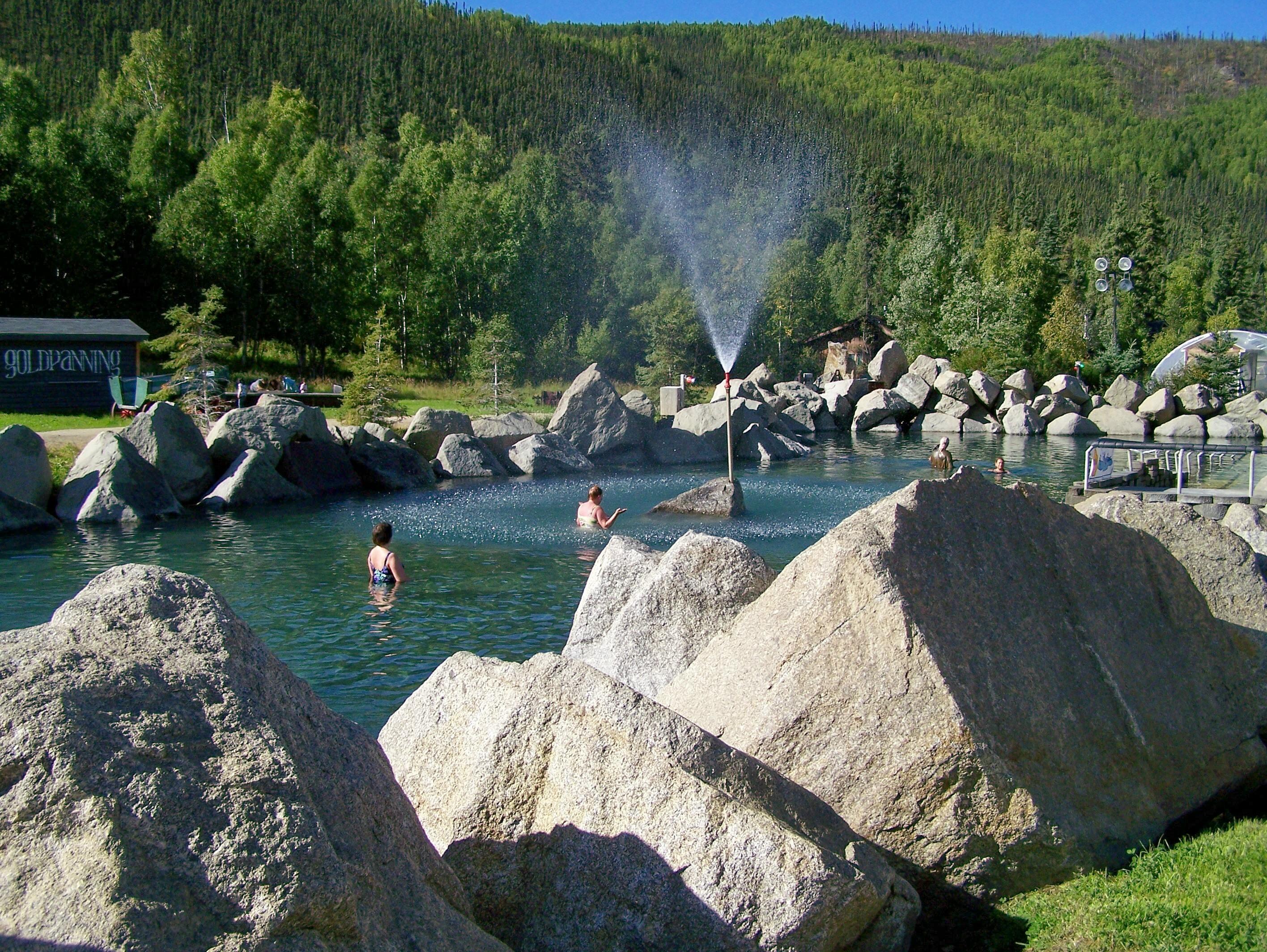 Summer hot springs lake (ages 18+)