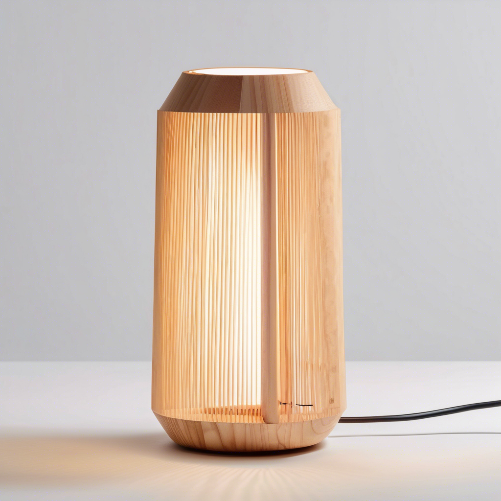 Ahşap Masa Lambası