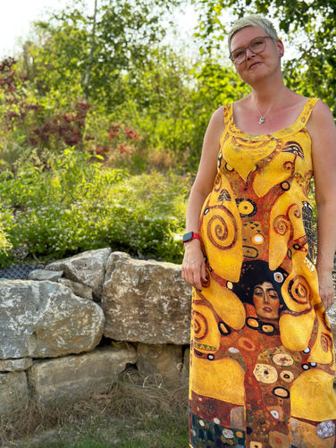 Sommerkleid aus einem Klimpt- Panel