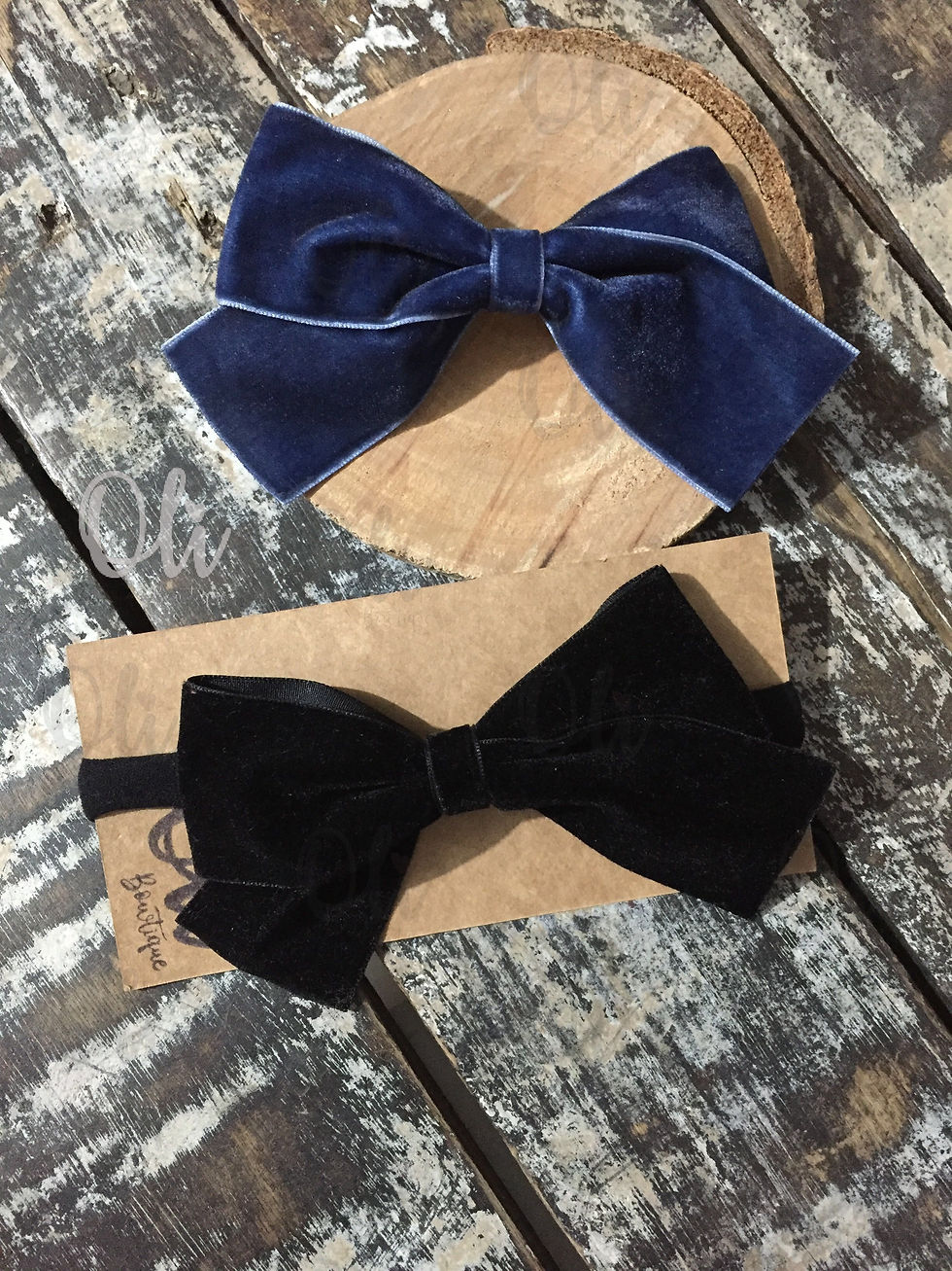 Laço Kristine veludo • Velvet Kristine bow