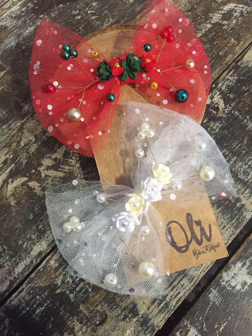 Festive tulle Lia bow • Laço Lia tule festas