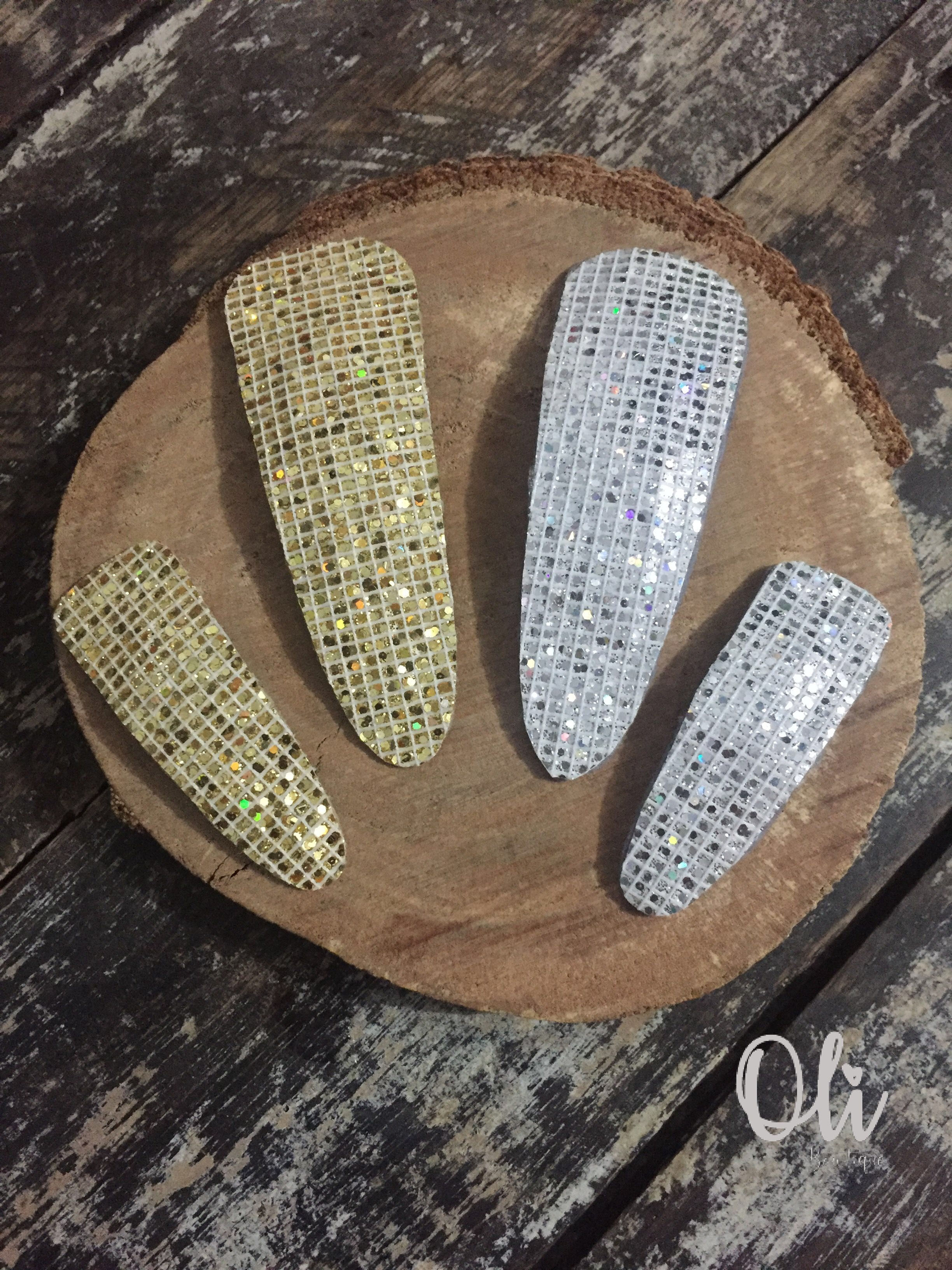 Tic tac de glitter • Glitter hair snap clip