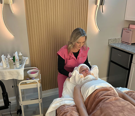 esthetician performing european facial