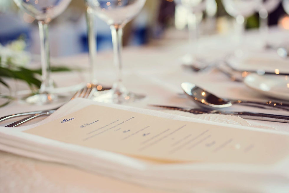 Peronsalised Menu Cards