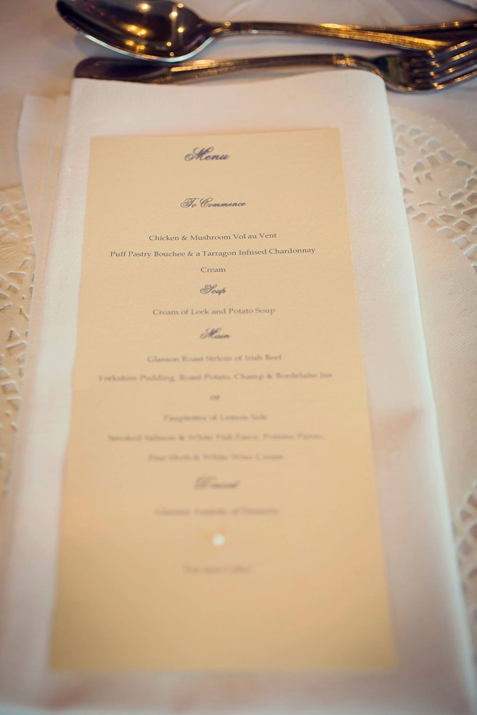 Personalised Menu Cards