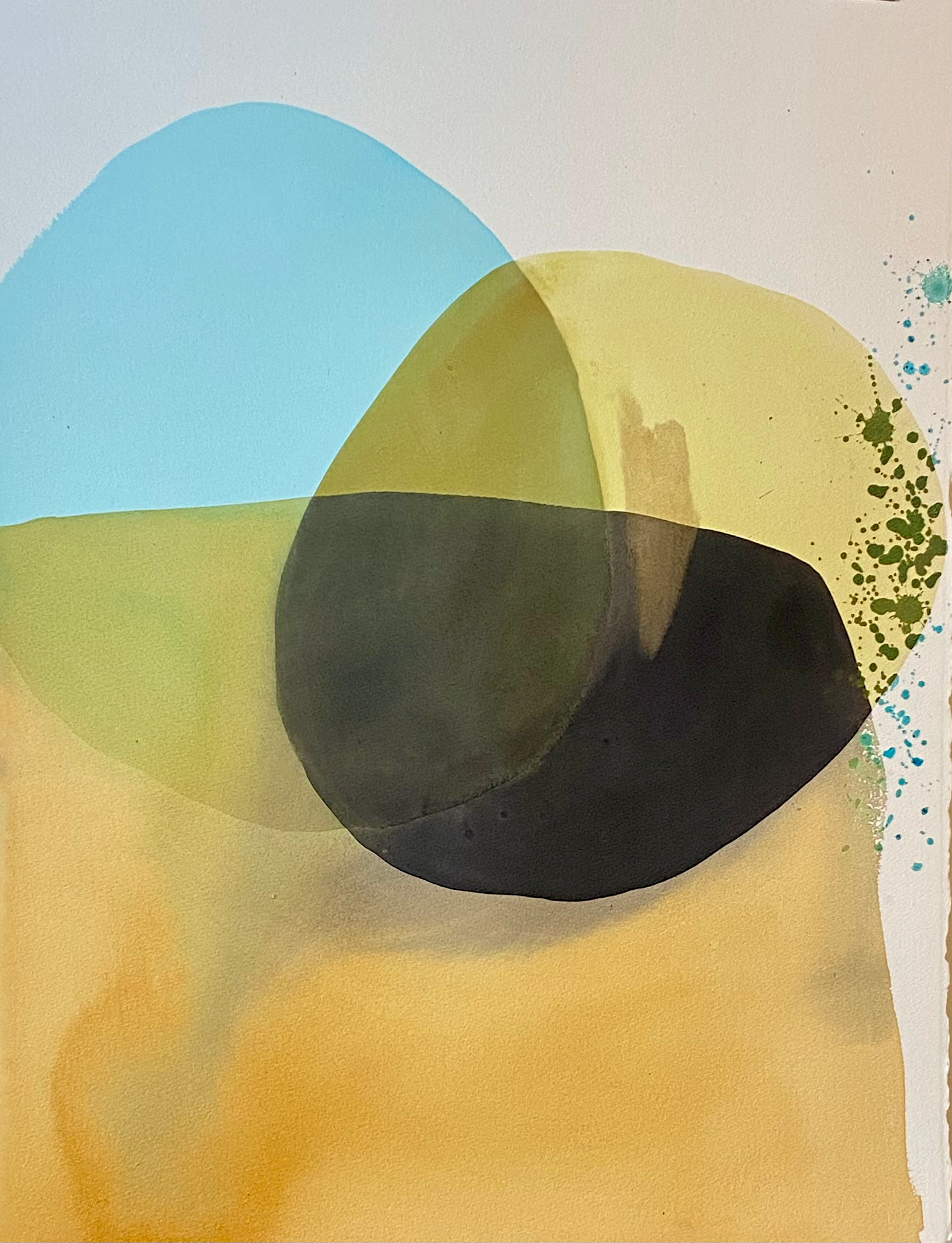 Original Painting in Klickitat River Sulfur, Copper, Black Carrot ink