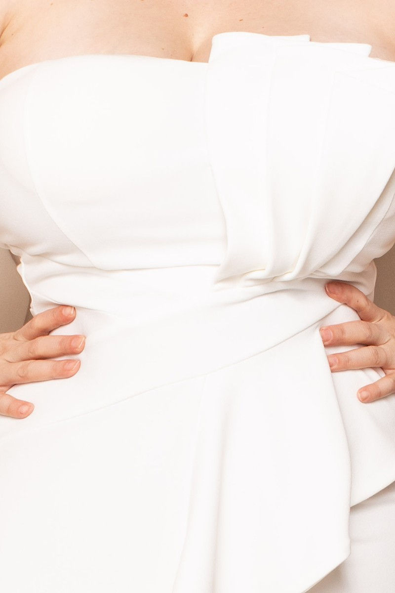 Thumbnail: Pleated Detail Tube Top Plus Maxi Dress