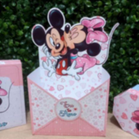 CAIXA ENVELOPE - MICKEY E MINNIE