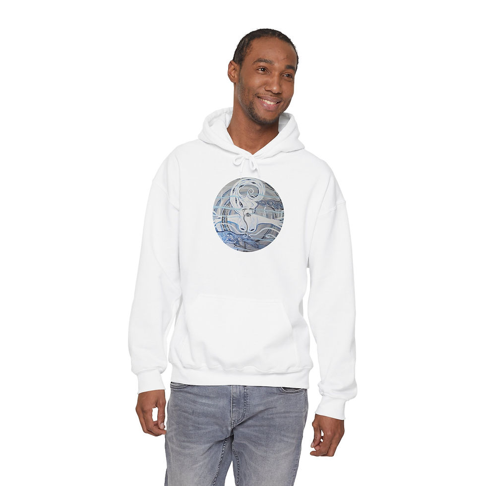 Thumbnail: Hine - Moana (Ocean Woman) Unisex Heavy Blend™ Hooded Sweatshirt
