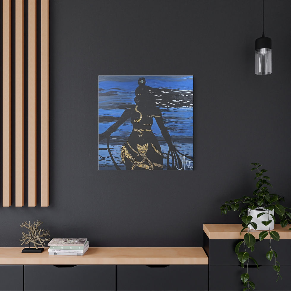 Thumbnail: Hine - Nui Te Po Matte Canvas, Stretched, 1.25"