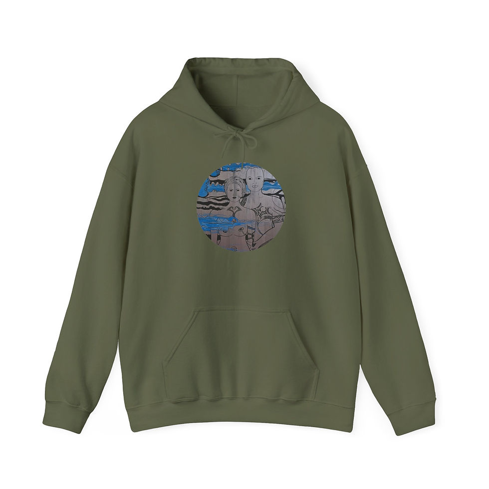 Thumbnail: Tiaki Tiere - Jelly Fish Protection Unisex Heavy Blend™ Hooded Sweatshirt