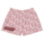 Red and white patterned shorts featuring the "#BUCKUP" text in bold red and black, displayed flat on a white background.
