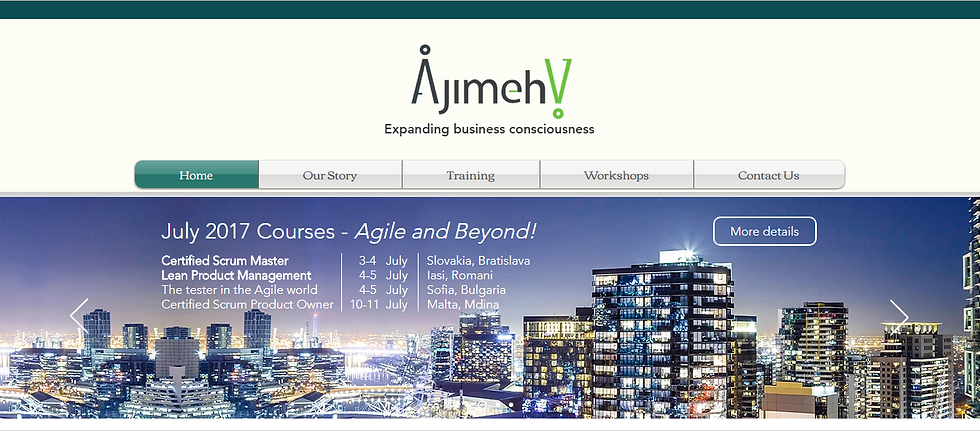 ajimeh עיצוב אתר WIX