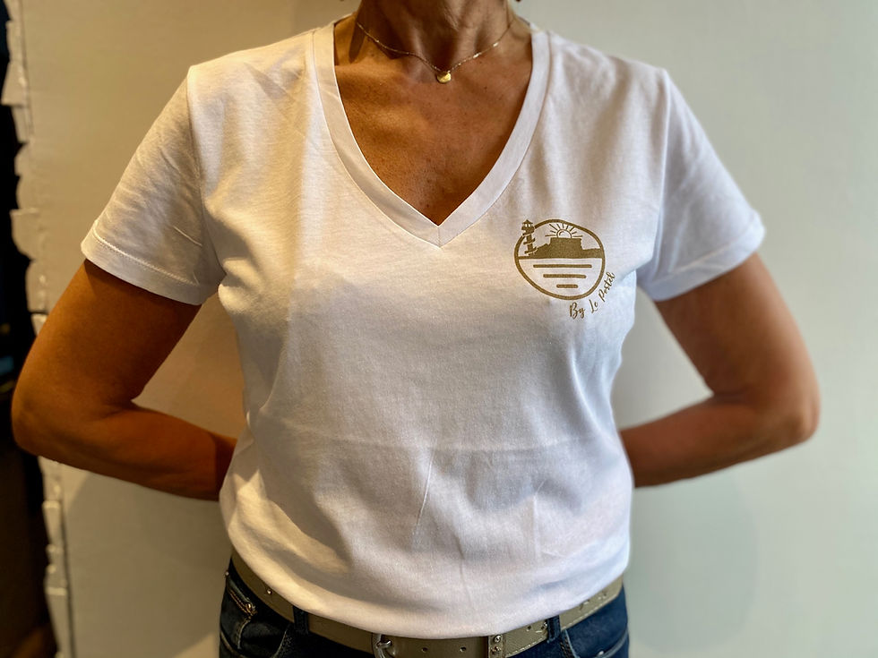 T-shirt femme blanc "By Le Portel"